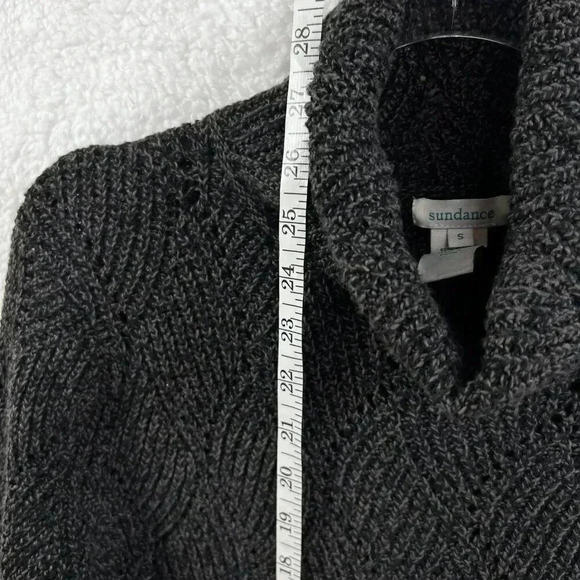 Sundance S Womens Cowl Neck Ribbed Dimensions Sweater Knit Cotton Silk Blend - Picture 8 of 16